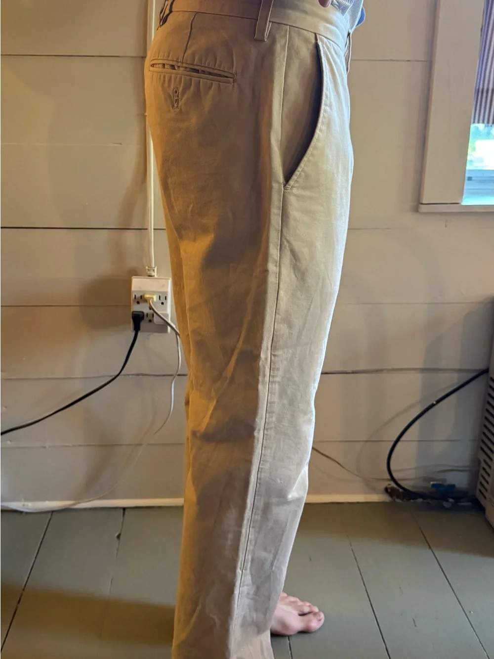 Men's JCrew Khaki Cotton Khaki Pants - Slim Fit
